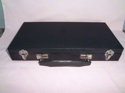 Jewelry Box Carrying Case Multi-purpose Red Velvet Lined Black Organizer Jewelry