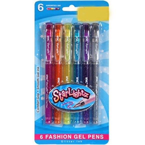 Inc Star Lightz Glitter Gel Pens, 6-ct. Packs Great Item for Offices, Schools,