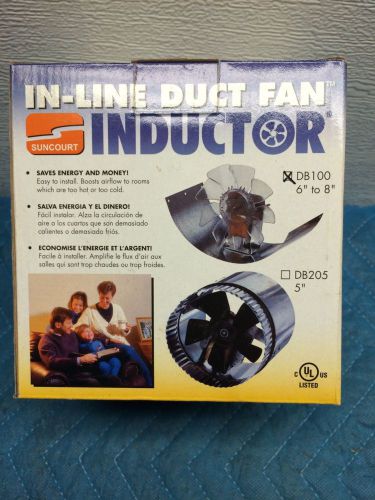 Suncourt DB-100 in-line duct fan 6&#034; to 8&#034;