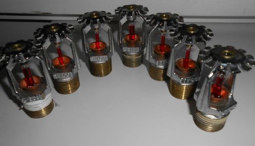 LOT of 7 (RED BULB ONLY) AUTOMATIC FIRE SPRINKLER HEADS TYCO 2010
