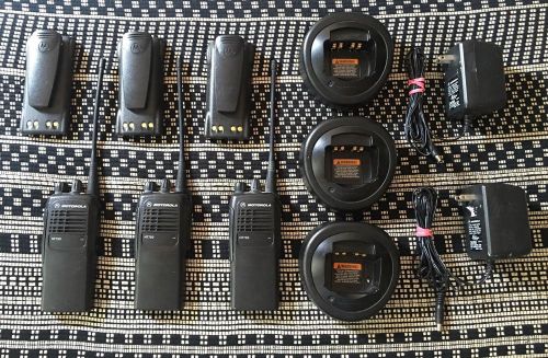 (3) motorola ht750 two-way radios walkies for sale