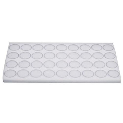 36 White Foam Gem Jars Gemstone Storage Display Tray Insert
