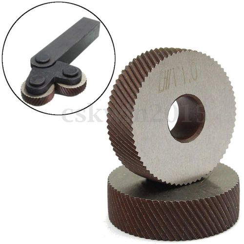 2x 1mm pitch positive &amp; negative knurling tool diagonal knurl wheel metalworking for sale