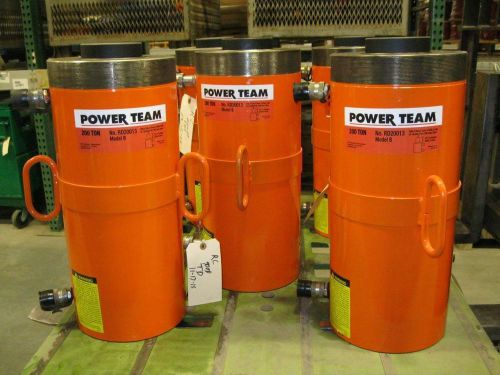 Used powerteam rd20013 hydraulic ram 200 ton 13&#034; stroke push pull cylinders d/a for sale