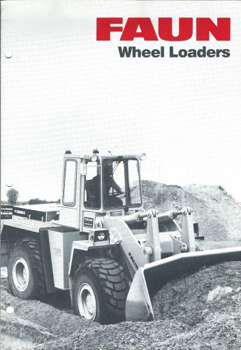 Equipment Brochure - Faun - F1100C et al - Wheel Loaders (E3102)