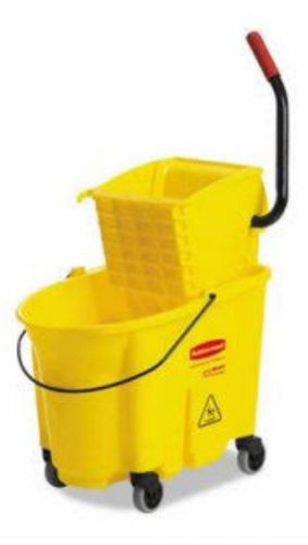 New Rubbermaid Wave Brake Mop Bucket With Ringer 35 Qt Commercial NEW #3
