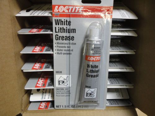 (12) new loctite 30530 1.5 fl. oz. white lithium grease for sale