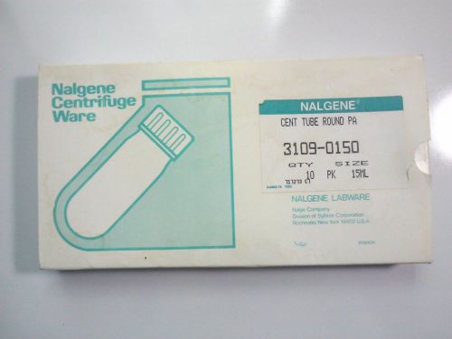 Nalgene round centrifuge tubes 10 pack 15 ml 3109-0150 for sale