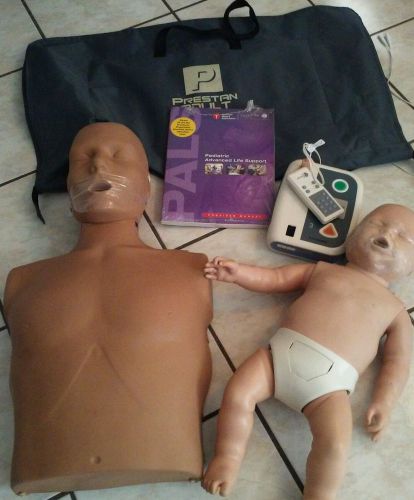 (1) Infant Manikin (1) Child Manikin (1) PALS Manuel &amp; AED Trainer AHA Prestan