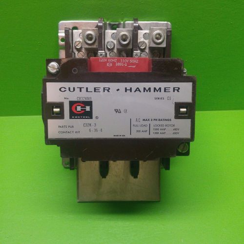 CUTLER HAMMER CONTACT KIT C832KN9 SER C1 200A A AMP 120V/60HZ 110V/50HZ C32K-3