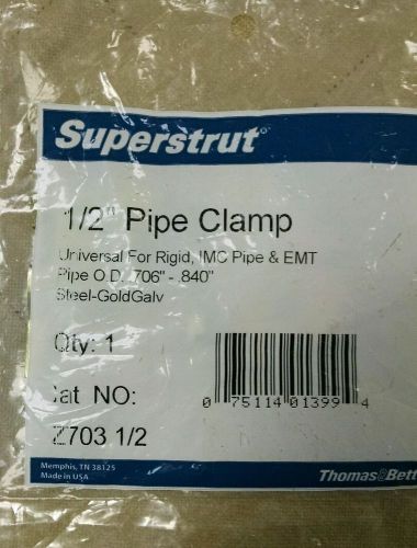 super strut 1/2&#034; pipe clamp lot of 10