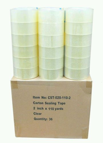 36 Rolls Clear 2 Mil Carton Shipping Box Sealing Packing Tape 2&#034; x 330 Feet