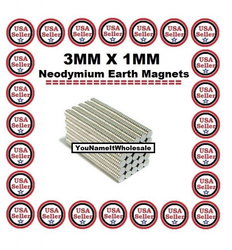 500)  3mm x 1mm Super Strong Rare Earth Neodymium Magnets Magnet DIY CRAFTS