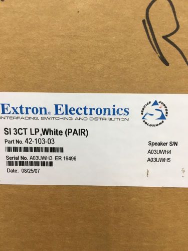 Extron Electronics SI 3CT LP, White Full-Range Ceiling Speakers (Pair) ***NEW***
