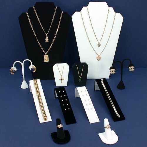 Necklaces rings bracelet ers jewelry display 12 pc set for sale
