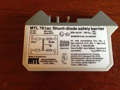 Measurement Technology 761ac Shunt Diode Safety Barrier 761 Ac