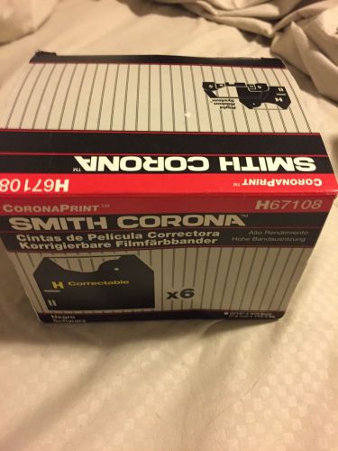 OEM Smith Corona Correctable Film Ribbons H67108 Box Of 6 - typewriter - SEALED