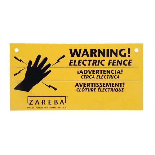 Zareba WS3 3-Pack Electric Fence Warning Signs