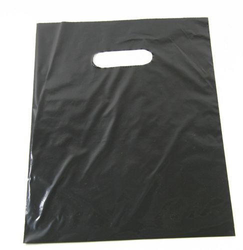 100 20&#034; x 5&#034; x 20&#034; NEW BLACK GLOSSY Low-Density Premium Plastic Merchandise Bags