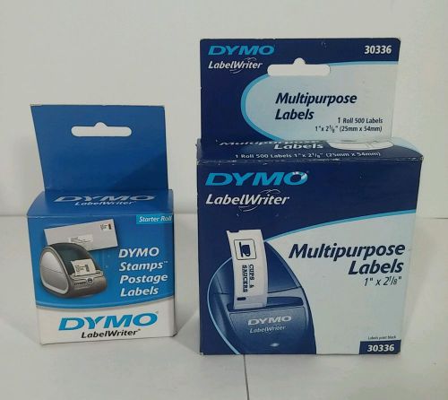 DYMO 30336 LabelWriter Genuine Labels 1&#034;x2 1/8&#034; Roll of 500 + 50 postage Stamps