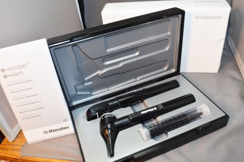 Riester 2131-202 E-scope Otoscope and Ophthalmoscope Set Halogen Black