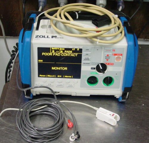 Zoll m series monitor  pacing  spo2 3 lead ecg   885 for sale