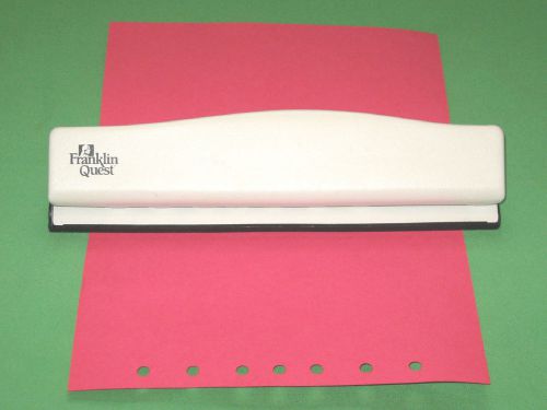 CLASSIC ~ 7 HOLE PAPER PUNCH ~ Franklin Covey Planner METAL Binder ACCESSORY