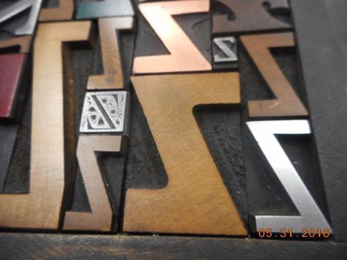 Letterpress Printing Antique Wood &amp; Metal Type Graphic Design All Letter Z Mix