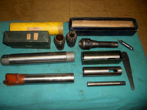 Assorted mandrels, counterbore, end mill holder, mt adapters from closed shop for sale