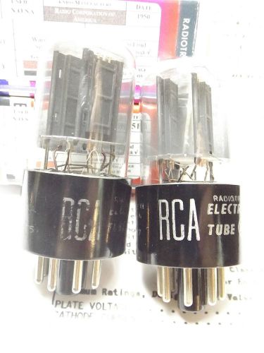 Two 6SN7GT RCA  Smoked/Gray Glass Vintage Vacuum Tubes, Audiophile Plus Grade