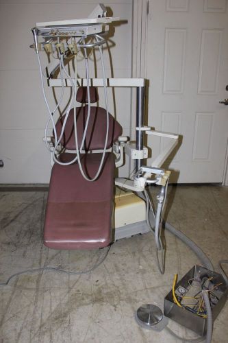 Adec a-dec model 2041 dental exam chair w/ delivery system and swing out arm for sale