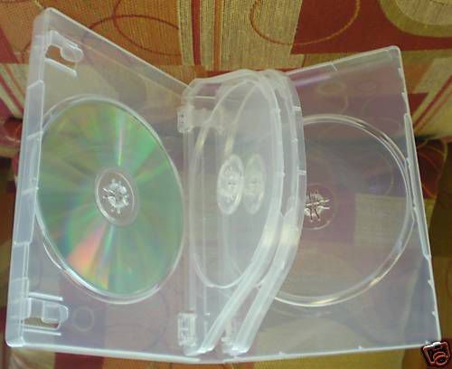 50 CLEAR 27MM SIX 6 DVD CASES W.BOOKLET CLIPS BQJ6