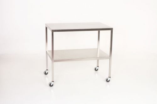 Mcm-501 stainless steel instrument table with shelf 16” w x 20” l x 34” h new for sale