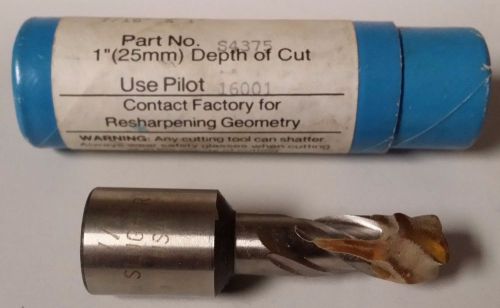 Jancy S4375 7/16&#034; x 1&#034; Slugger Drill Press Cutter Bit New Unused