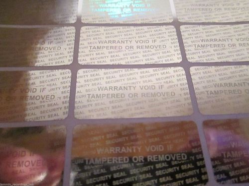 450 hologram warranty void security labels 30mmx15mm - 45 labels per sheet - new for sale