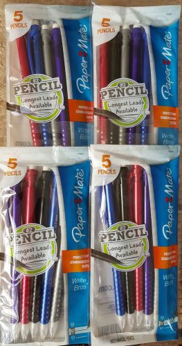20 PaperMate 0.7mm Mechanical Pencils #2, 4 packs of 5 pencils NEW Paper Mate