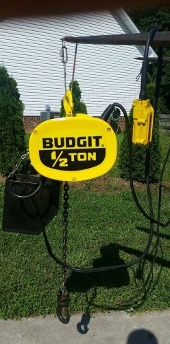 Budgit 1/2 ton electric chain hoist single phase 120/240 volts for sale