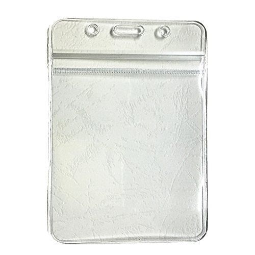 Skhls 50pcs vertical id badge card holder for 3.3&#034; x 4.7&#034; card for sale