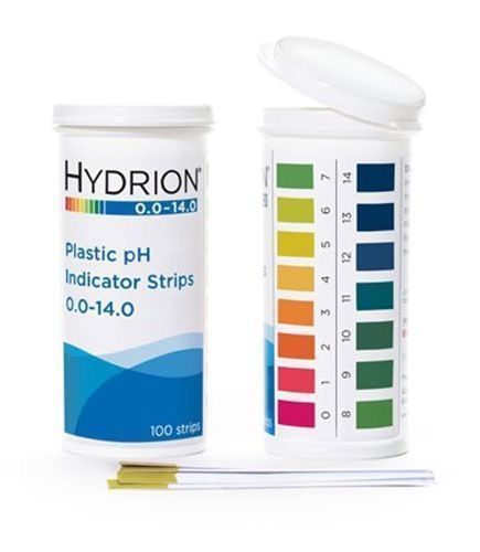 Hydrion 9800 spectral 0-14 plastic ph strips 10 boxes (60 vials of 100 strips) for sale