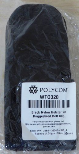 Spectralink  polycom wto320 black nylon holster w/belt clip for sale