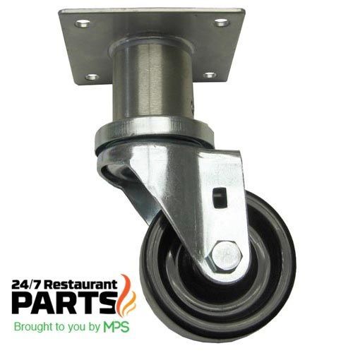 CASTERS KIT QTY 2 WITH BRAKE QTY 2 W/O BREAK 1/2&#034; ADJUSTABLE, 6&#034; TO 6-1/2&#034;