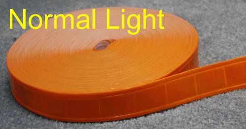 50-yard orange v2 gloss sew on reflective tape pvc 1&#034; for sale