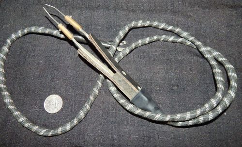 ANTIQUE WESTERN ELECTRIC Tweezers Soldering Iron WITH CLOTH COVERED WIRE * RARE