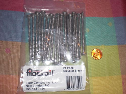 21 Pack Stainless Steel  deck Baluster Screw #8x3&#034; Square drive  w/bit dome-head
