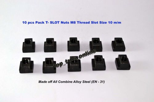 12pcs pack t-slot nut m8 thread &amp; slot size 10mm clamping for table slot hq for sale