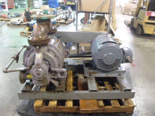 Nash vacuum pump (703)w/lincoln 40hp motor on base #64901j pump size:703 used for sale