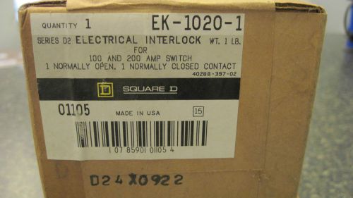 SQUARE D EK-1020-1 ELECTRICAL INTERLOCK SWITCH FOR 100 A &amp; 200 AMP SWITCH