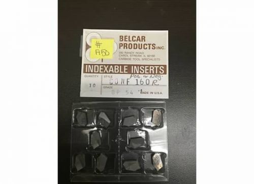 Belcar Products Inc Indexable Inserts CONF 160R BP 54 #a50