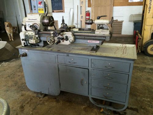Rockwell Tool Room Lathe 110V w/ Cabinet and Taper Attachment