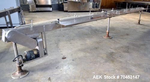 Used- Table Top Belt Conveyor. Approximately 3&#034; wide x 248&#034; long belt. Has motor